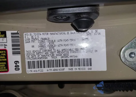 2017 Toyota Tacoma Sr5 V6 from USA, damaged, VIN 3TMCZ5AN1HM059304